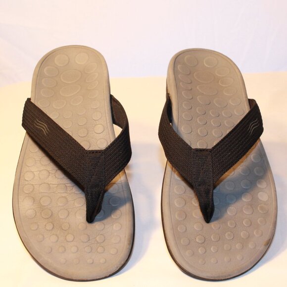 Orthoheel Size 9 Black Mesh WAVE Flip Flop Thong Sandals - PO #2028 - Picture 1 of 10